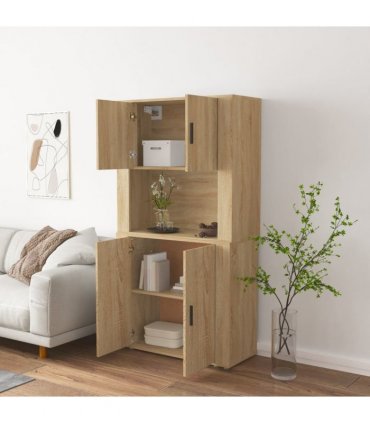 vidaXL Highboard Sonoma Oak Engineered Wood