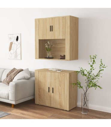 vidaXL Highboard Sonoma Oak Engineered Wood
