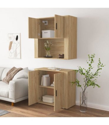 vidaXL Highboard Sonoma Oak Engineered Wood