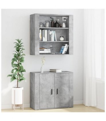 vidaXL Highboard Concrete Grey Engineered Wood — V0671964110