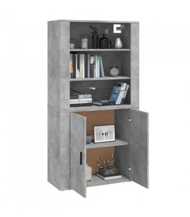 vidaXL Highboard Concrete Grey Engineered Wood — V0671964110