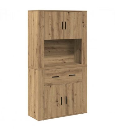 vidaXL Highboard Artisan oak 80 x 33 x 150 cm Engineered wood — V0671964112