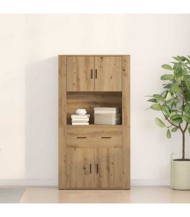 vidaXL Highboard Artisan oak 80 x 33 x 150 cm Engineered wood — V0671964112
