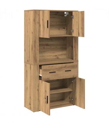 vidaXL Highboard Artisan oak 80 x 33 x 150 cm Engineered wood — V0671964112