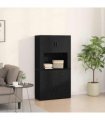 vidaXL Highboard Black oak 80 x 33 x 150 cm Engineered wood