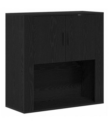 vidaXL Highboard Black oak 80 x 33 x 150 cm Engineered wood