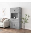 vidaXL Highboard Concrete Grey Engineered Wood — V0671964117