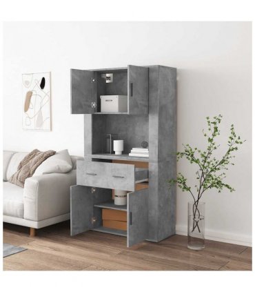vidaXL Highboard Concrete Grey Engineered Wood — V0671964117