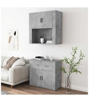 vidaXL Highboard Concrete Grey Engineered Wood — V0671964117