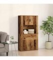 vidaXL Highboard with Drawer Old wood 80 x 33 x 150 cm Engineered wood