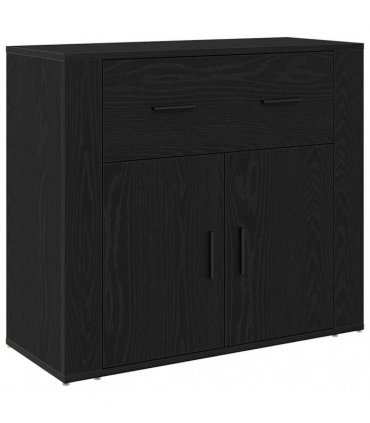 vidaXL Highboard Black Oak 80 x 33 x 150 cm Engineered Wood — V0671964122