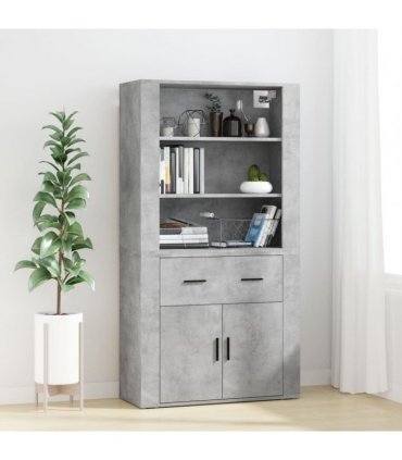 vidaXL Highboard Concrete Grey Engineered Wood — V0671964126
