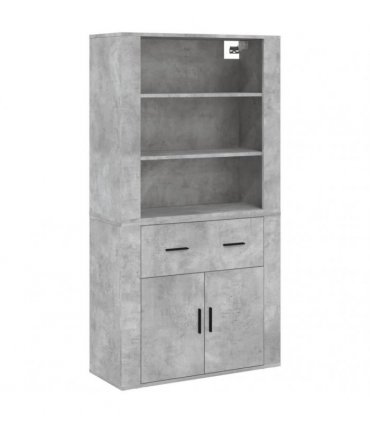 vidaXL Highboard Concrete Grey Engineered Wood — V0671964126