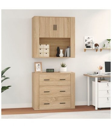 vidaXL Highboard Sonoma Oak Engineered Wood — V0671964130