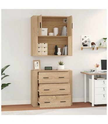 vidaXL Highboard Sonoma Oak Engineered Wood — V0671964130