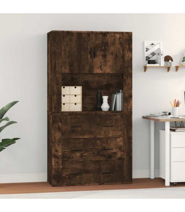 vidaXL Highboard Smoked Oak Engineered Wood