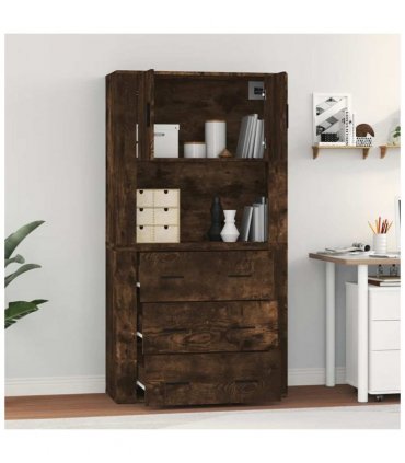 vidaXL Highboard Smoked Oak Engineered Wood