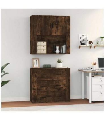vidaXL Highboard Smoked Oak Engineered Wood