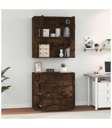 vidaXL Highboard Smoked Oak Engineered Wood
