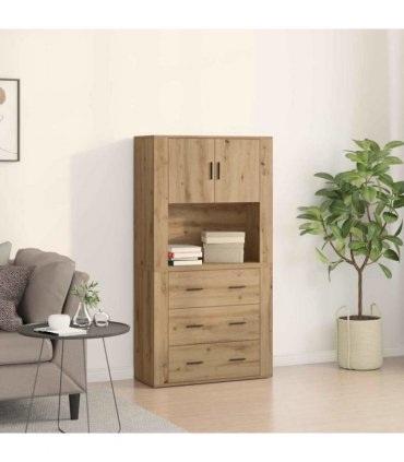 vidaXL Highboard Artisan Oak 80 x 33 x 150 cm Engineered Wood — V0671964136