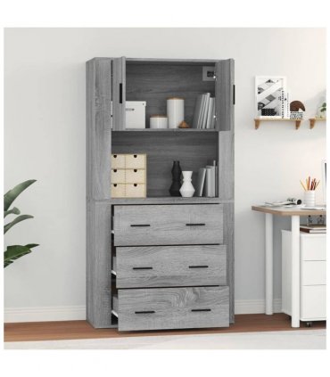 vidaXL Highboard Grey Sonoma Engineered Wood — V0671964137