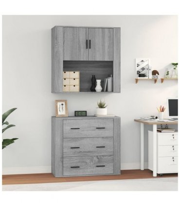 vidaXL Highboard Grey Sonoma Engineered Wood — V0671964137