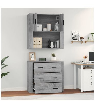 vidaXL Highboard Grey Sonoma Engineered Wood — V0671964137