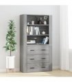 vidaXL Highboard Grey Sonoma Engineered Wood — V0671964141