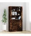 vidaXL Highboard Smoked Oak Engineered Wood — V0671964143