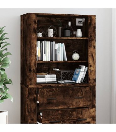vidaXL Highboard Smoked Oak Engineered Wood — V0671964143