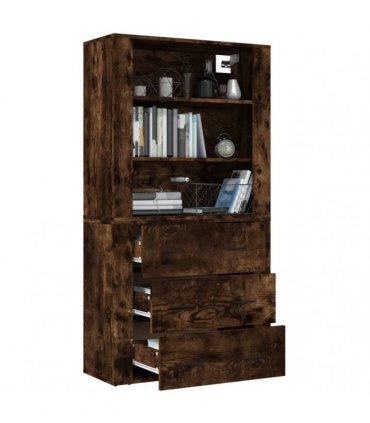 vidaXL Highboard Smoked Oak Engineered Wood — V0671964143
