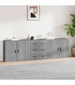 vidaXL Sideboards 3 pcs Grey Sonoma Engineered Wood — V0671964146