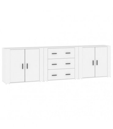 vidaXL Sideboards 3 pcs White Engineered Wood — V0671964147