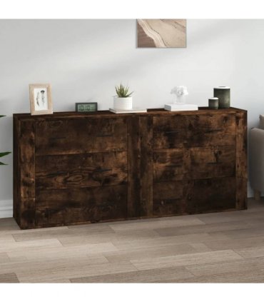 vidaXL Sideboards 2 pcs Smoked Oak Engineered Wood — V0671964148