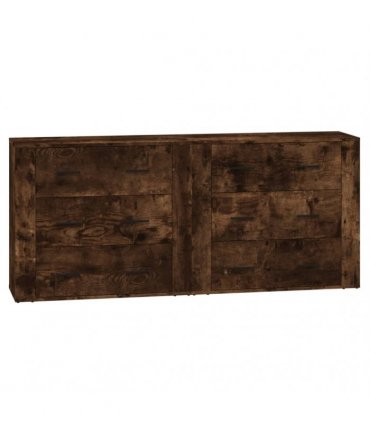 vidaXL Sideboards 2 pcs Smoked Oak Engineered Wood — V0671964148