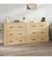 vidaXL Sideboards 2 pcs Sonoma Oak Engineered Wood — V0671964153