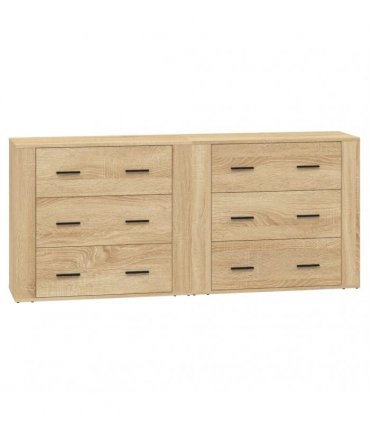 vidaXL Sideboards 2 pcs Sonoma Oak Engineered Wood — V0671964153