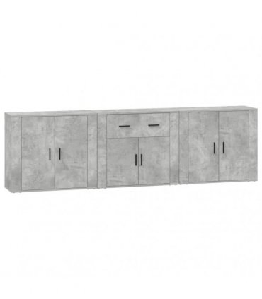 vidaXL Sideboards 3 pcs Concrete Grey Engineered Wood — V0671964154