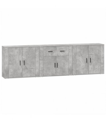 vidaXL Sideboards 3 pcs Concrete Grey Engineered Wood — V0671964154