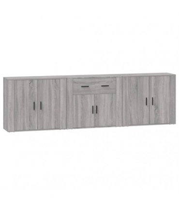 vidaXL Sideboards 3 pcs Grey Sonoma Engineered Wood — V0671964156