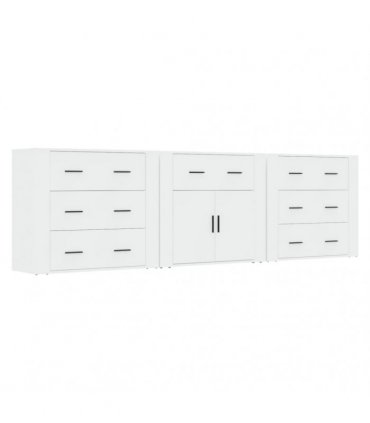vidaXL Sideboards 3 pcs White Engineered Wood — V0671964161