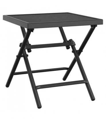 vidaXL Folding Garden Table Anthracite 38x38x38 cm Steel Mesh — Size: 38 x 38 x 38 cm
