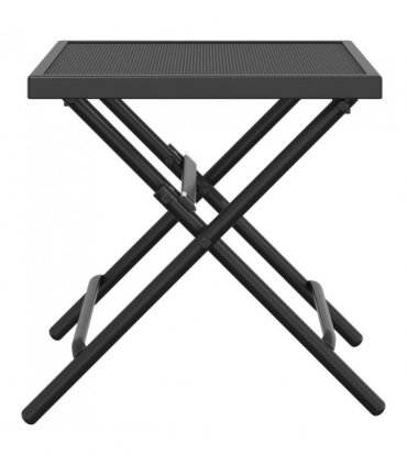 vidaXL Folding Garden Table Anthracite 38x38x38 cm Steel Mesh — Size: 38 x 38 x 38 cm