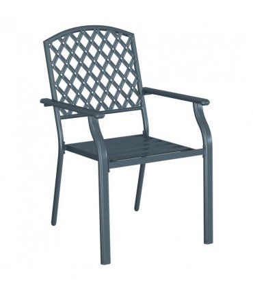 vidaXL Garden Chair 2 pcs Anthracite 56 x 65 x 89 cm Steel