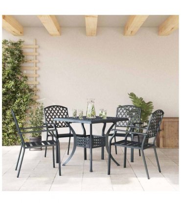vidaXL Garden Chair 4 pcs Anthracite 56 x 65 x 89 cm Steel