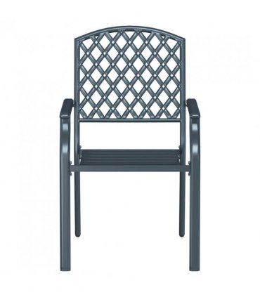 vidaXL Garden Chair 4 pcs Anthracite 56 x 65 x 89 cm Steel