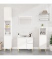 vidaXL 3 Piece Bathroom Cabinet Set White Engineered Wood