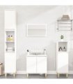 vidaXL 3 Piece Bathroom Furniture Set White Engineered Wood — V0671964206