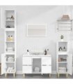 vidaXL 3 Piece Bathroom Furniture Set White Engineered Wood — V0671964215