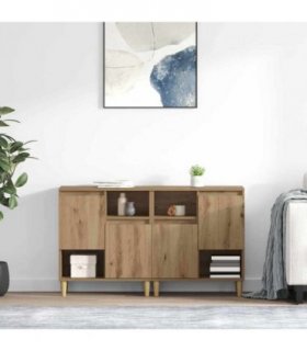 vidaXL Sideboards 2 pcs Artisan Oak 60 x 35 x 70 cm Engineered Wood — V0671964235